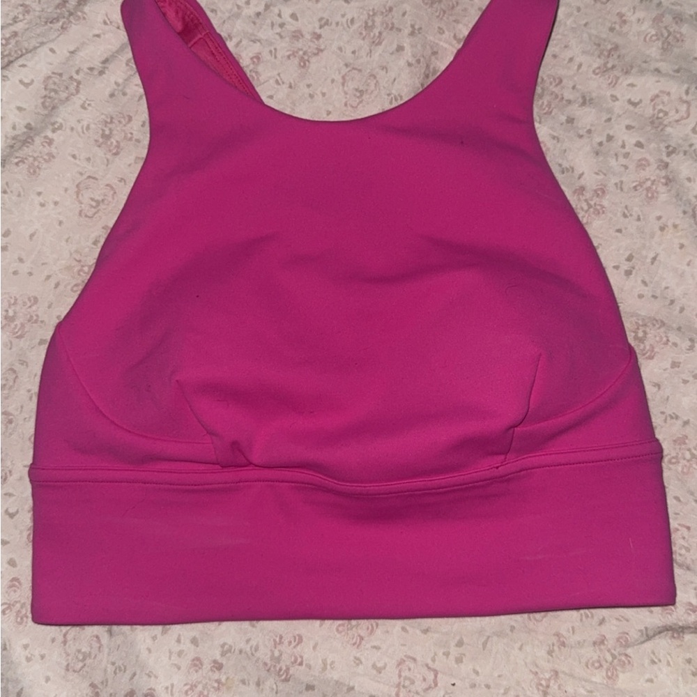 Pink lululemon sports bra
